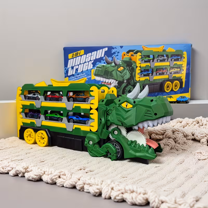 Camión Transformable con Temática de Dinosaurios